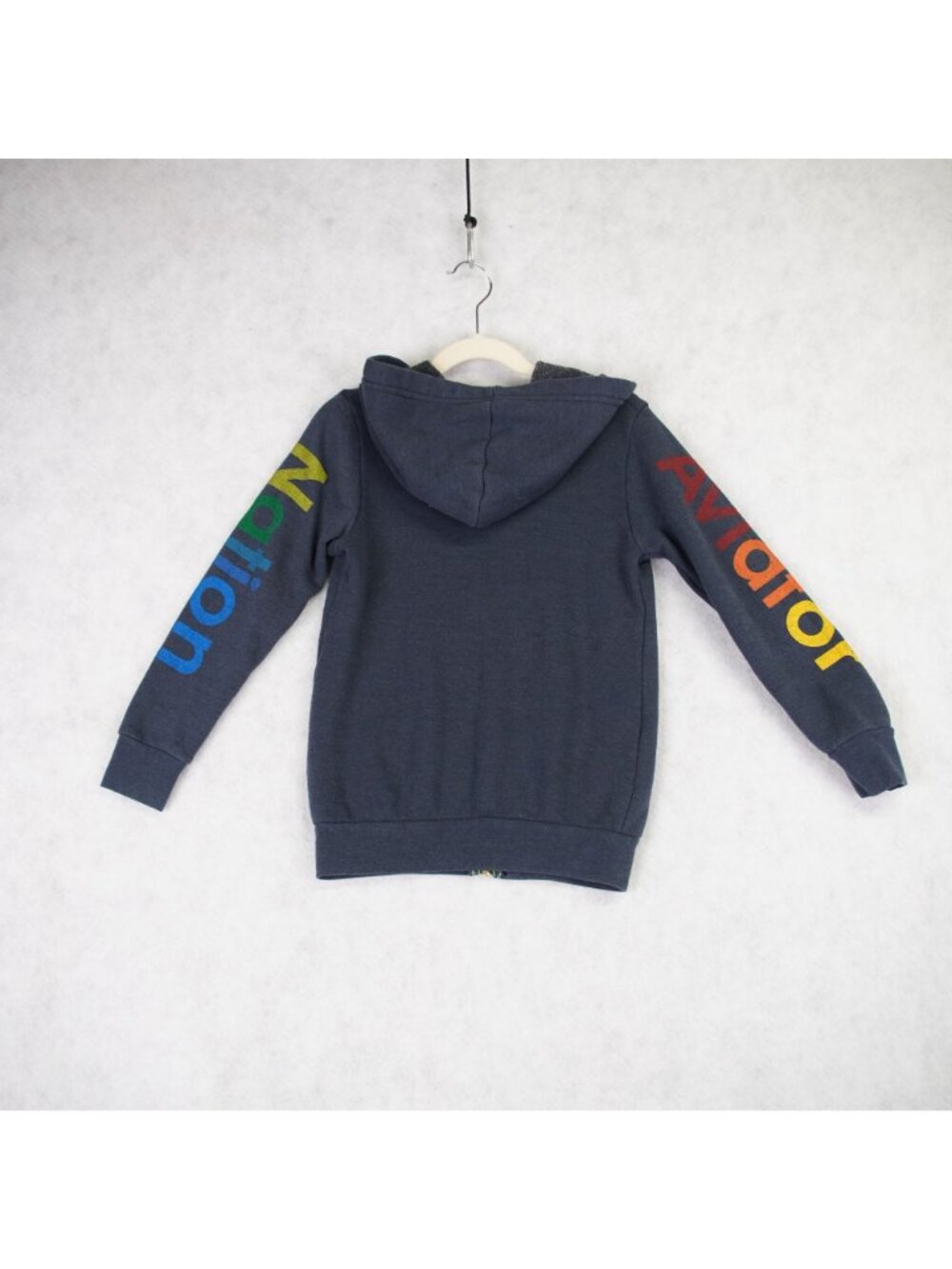 Aviator Nation Kids Venice Rainbow Full Zip Hoodie Boys Size 6 Cotton Blend USA - Picture 2 of 16